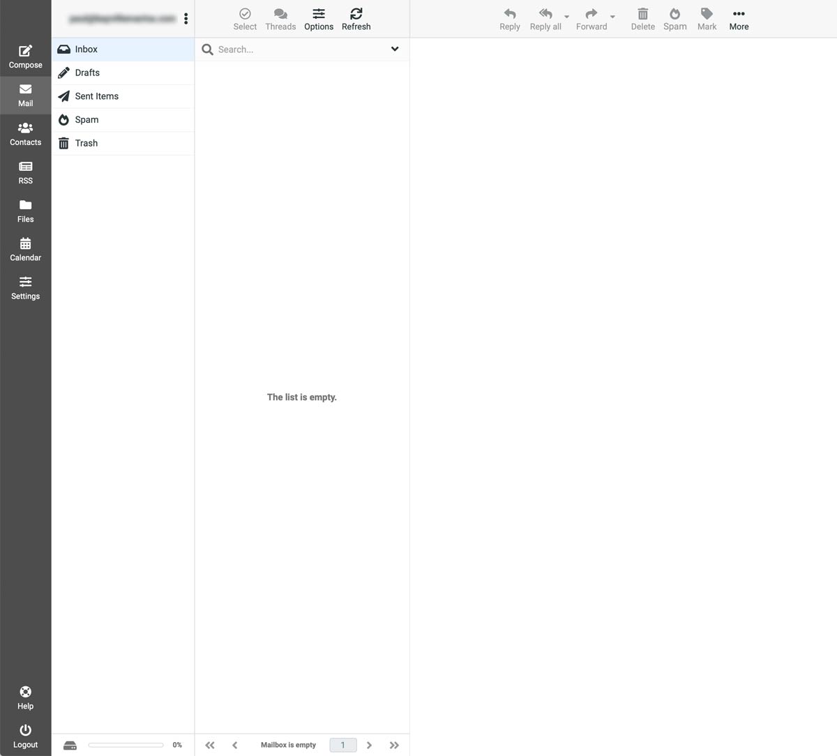 Webmail screenshot